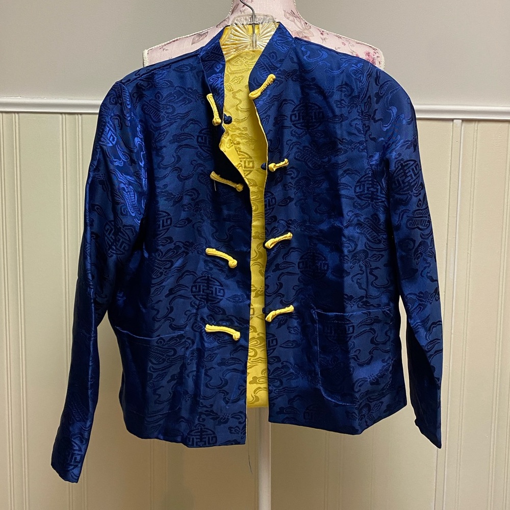 REVERSIBLE Chinese New Year Jacket Tang Suit Jacket Double Sided Wedding…